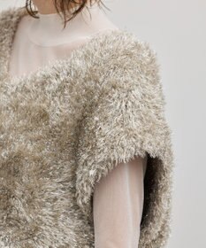 GRACE CONTINENTAL ラメフェザーベスト