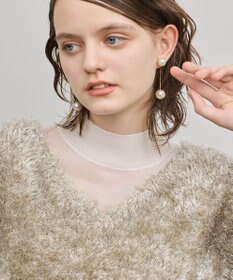 GRACE CONTINENTAL ラメフェザーベスト