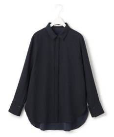 ICB L 【接触冷感・UVケア・速乾・洗える】FluidBackSatin スリットスリーブシャツ