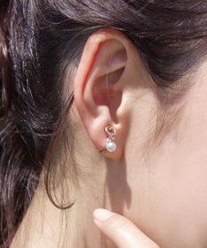 Tiaclasse 【金属アレルギー対応】　サークル＋パールイヤリング