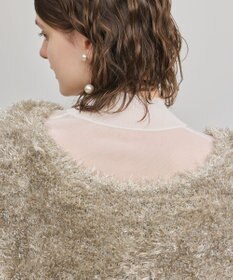 GRACE CONTINENTAL ラメフェザーベスト