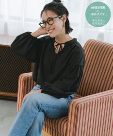 #Newans 【ANSWER for 男の子ママ】スリットネックパフスリーブブラウス