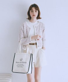Maison de FLEUR パイピングスクエアトートバッグ