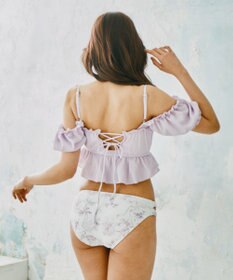 San-ai Resort（三愛水着楽園） 軽い着け心地でしっかり盛れる【楽盛り水着】　パフスリーブワイヤービキニ　9M　【San-ai Resort（サンアイリゾート）】