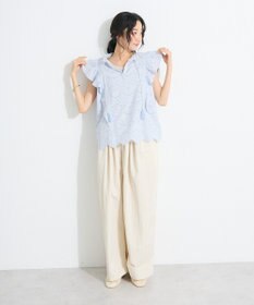 CRAFT STANDARD BOUTIQUE インド綿フリル使いシフリーブラウス