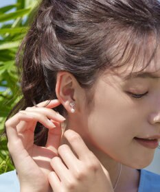 Tiaclasse 【金属アレルギー対応】　サークル＋パールイヤリング