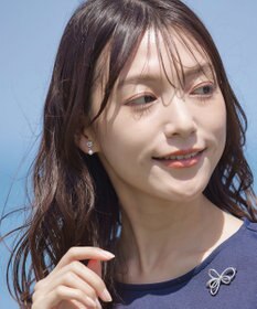 Tiaclasse 【金属アレルギー対応】　サークル＋パールイヤリング