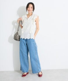 CRAFT STANDARD BOUTIQUE インド綿フリル使いシフリーブラウス