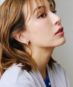 Tiaclasse 【金属アレルギー対応】　サークル＋パールイヤリング