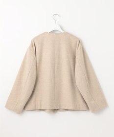 自由区 【WEB限定】ブラッシュドビーバー ショート丈ノーカラーコート