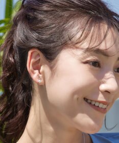 Tiaclasse 【金属アレルギー対応】　サークル＋パールイヤリング