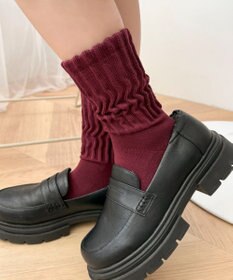 WEGO サポート付きボリューム無地リブソックス