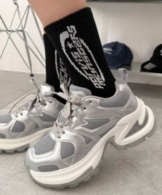 WEGO オーバルロゴデザインソックス