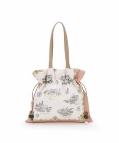 TOPKAPI 【TREASURE TOPKAPI】マイルドサテン スカーフ柄 巾着 トート バッグ