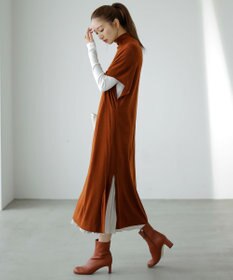 23区 L 【洗える】オーガニックコットンリブ クルーネック カットソー