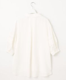 自由区 L 【洗える】ピンタックスリーブ ブラウス