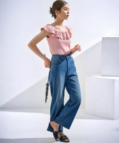 組曲 L 【組曲×setsuko sagittaire】カップ付きフリルTシャツ