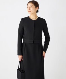 組曲 NOIR 【ストレッチ/オールシーズン対応】ペプラムミニグログラン ジャケット＋ワンピース