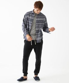 JOSEPH ABBOUD MOUNTAIN 【SPACE／UNISEX】OGスラブシャンブレーマルチボーダー シャツ