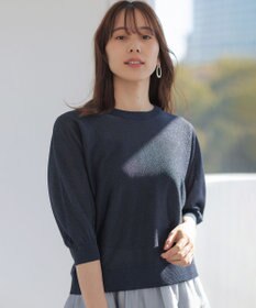 組曲 【前後着用可】ドルマンスリーブライトラメ ニット