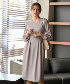 Tiaclasse 【洗える】ハイストレッチジョーゼットワンピース