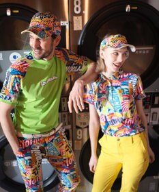 FILA GOLF／marie claire 【Loudmouth】柄ポロシャツ