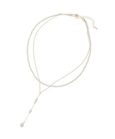 Green Parks パール２連Ｙ字ネックレス