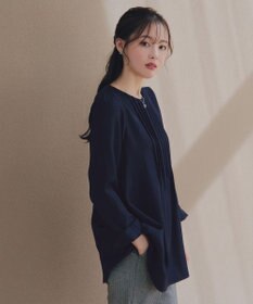 Tiaclasse 【洗える】ピンタックチュニックブラウス
