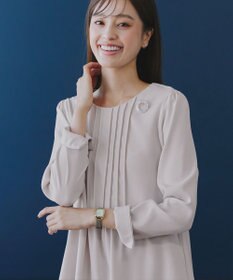 Tiaclasse 【洗える】ピンタックチュニックブラウス