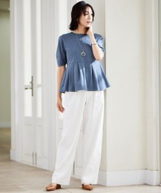 自由区 S 【セットアップ対応・洗える】LIPストレッチワイドストレート パンツ