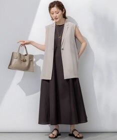 23区 【洗える】ライトシアーマットクロス ジレ