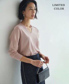 ICB 【WEB限定カラーあり・接触冷感・UVケア・洗える】 シンセティックハイゲージ Vネックプルオーバー