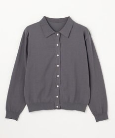 ANY L コットンブレンドポロカーデ