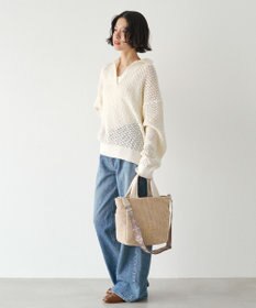 russet ナイロンラフィア2WAYトートバッグ(CE-1711)