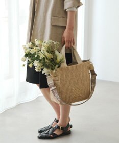 russet ナイロンラフィア2WAYトートバッグ(CE-1711)