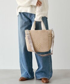 russet ナイロンラフィア2WAYトートバッグ(CE-1711)