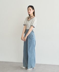 earth music&ecology マルチウェイ配色リボンカットプルオーバー