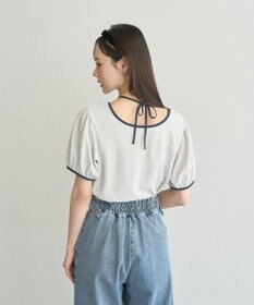 earth music&ecology マルチウェイ配色リボンカットプルオーバー