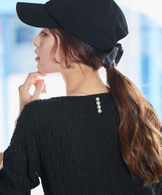 Tiaclasse L 花柄カットレースフレアトップス