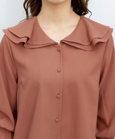 Tiaclasse 【洗える】フレアカラーブラウス