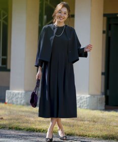 #Newans 【セレモニーにも】＜亀恭子さんコラボ＞コクーンフォルムノーカラージャケット