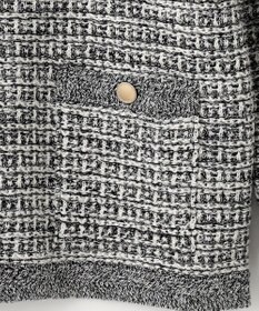 J.PRESS LADIES 【洗える】TWEED KNIT ミドル カーディガン