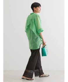 AMERICAN HOLIC シアーバックフレアＷポケットシャツチュニック