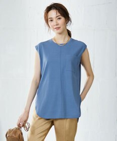 ICB L 【洗える】ガスコットンハイゲージ ノースリーブニット