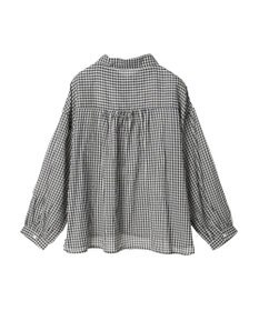 earth music&ecology コットンボイルギャザーシャツ