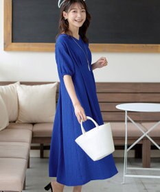 Tiaclasse L 【新色追加】ワッフルVネックワンピース