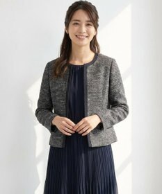 ANY SIS リップルボーダーストレッチ ジャケット