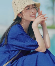 Tiaclasse L 【新色追加】ワッフルVネックワンピース