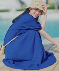 Tiaclasse L 【新色追加】ワッフルVネックワンピース