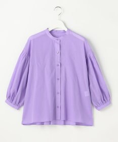 自由区 バンドカラーコットン ブラウス